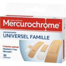 Boîte de 50 pansements pour la famille Mercurochrome