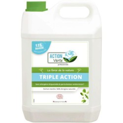 Bidon de 5 litres de nettoyant sols et surfaces triple action Action Verte senteur menthe