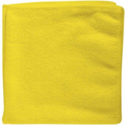 Paquet de 5 lavettes microfibres 38 x 38 cm jaune