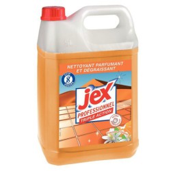 Bidon de 5 litres de nettoyant dégraissant au savon noir Jex Professionnel Triple Action senteur fleur d'oranger