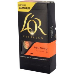 Boîte de 10 capsules de café L'OR Espresso DELIZIOSO