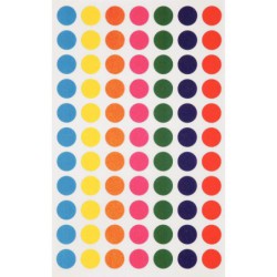 Étui de 385 pastilles de couleur diamètre 8 mm coloris assortis