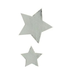 Pochette de 672 gommettes étoiles métallisées argentées