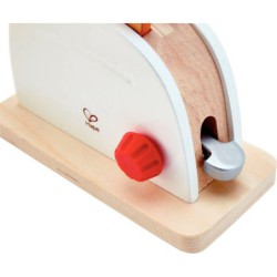 Set toaster en bois blanc avec accessoires