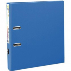 Classeur à levier A4+ dos 5 cm  bleu moyen Prem'Touch EXACOMPTA