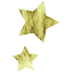 Pochette de 672 gommettes étoiles métallisées en or