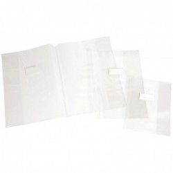Lot de 10 protège-cahiers sans rabat PVC 21/100eme 17 x 22 cm incolore