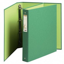Classeur 4 anneaux carte recylée vert, dos 4 cm, FOREVER EXACOMPTA