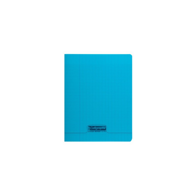 Cahier 140 pages seyès 90 g, couverture polypropylène bleu, format 17 x 22 cm  CALLIGRAPHE