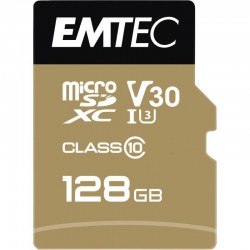 Carte micro SD EMTEC UHS I U3 V30 Speedin Pro 128 Go