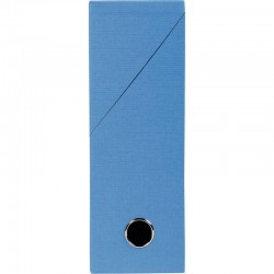 Boîte de transfert en papier toilé dos 9 cm bleu clair
