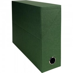 Boîte de transfert en papier toilé dos 9 cm vert