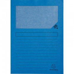 Paquet de 100 pochettes coin papier 120 g EXACOMPTA bleu vif