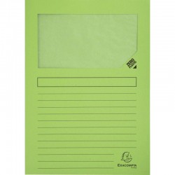 Paquet de 100 pochettes coin papier 120 g EXACOMPTA vert tilleul