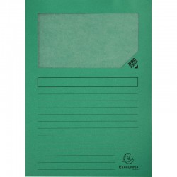Paquet de 100 pochettes coin papier 120 g EXACOMPTA vert