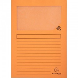 Paquet de 100 pochettes coin papier 120 g EXACOMPTA orange