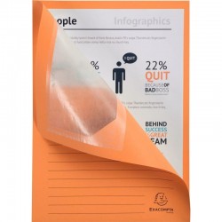 Paquet de 100 pochettes coin papier 120 g EXACOMPTA orange