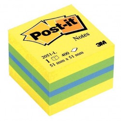 Mini cube post-it de 400 feuilles notes repositionnable