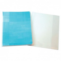 Lot de 10 protège-cahiers sans rabat PVC 15/100eme 17 x 22 cm incolore