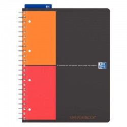 Cahier SCRIBZEE Managerbook A4+ réglure projet 160 pages perforées OXFORD