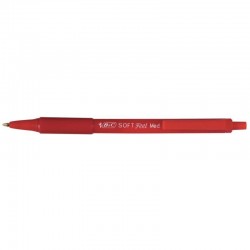 Stylo bille BIC Soft Feel rétractable rouge