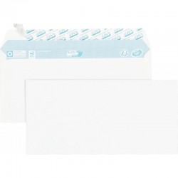 Boîte de 70 enveloppes blanches DL 110 x 220 mm 80 g avec bande adhésive