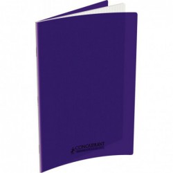 Cahier 48 pages seyès 90 g, couverture polypropylène violet, format 24 x 32 cm CONQUERANT