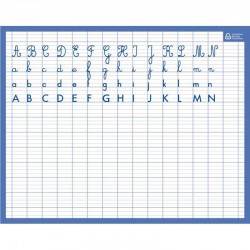 Ardoise effaçable à sec avec alphabet sur ligne seyès 21 x 26,5 cm