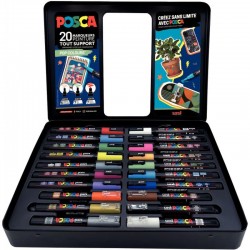 Mallette de 20 marqueurs POSCA Pop Colours