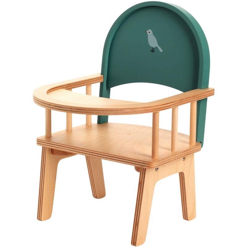 Petite chaise à barreaux en bois pour poupée