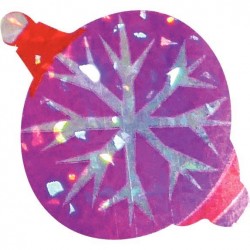 Pochette de 376 gommettes boules de Noël holographique