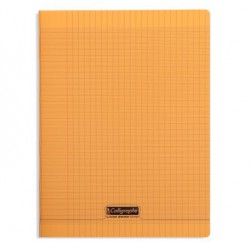Cahier 192 pages seyès 90 g, couverture polypropylène orange, format A4 CALLIGRAPHE