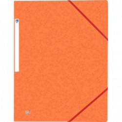 Chemise 3 rabats à élastiques 24 x 32 cm Oxford orange