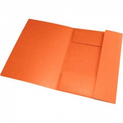 Chemise 3 rabats à élastiques 24 x 32 cm Oxford orange