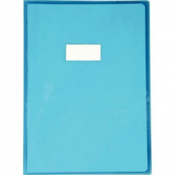 Protège-cahier cristalux sans rabats PVC 22/100ème 21 x 29,7 cm bleu CALLIGRAPHE