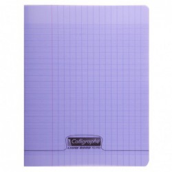 Cahier 48 pages seyès 90 g, couverture polypropylène violet, format 17 x 22 cm  CALLIGRAPHE