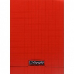 Cahier d'apprentissage 32 pages 90 g, couverture polypropylène rouge, format 17 x 22 cm CALLIGRAPHE