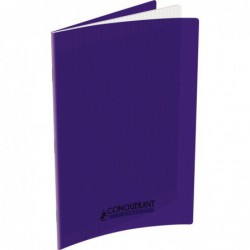 Cahier 96 pages seyès 90 g, couverture polypropylène violet, format 21 x 29,7 cm CONQUERANT