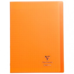 Cahier KOVERBOOK piqûre 96 pages seyès 90 g, couverture pp avec protège-cahier rabat orange, 21 x 29,7 cm CLAIREFONTAINE