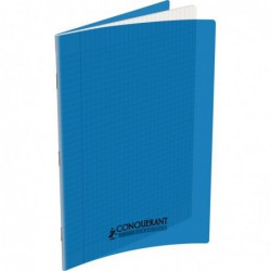 Cahier 96 pages seyès 90 g, couverture polypropylène bleu, format 21 x 29,7 cm CONQUERANT