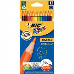 Étui de 12 crayons de couleurs BIC Kids Evolution