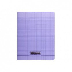 Cahier 32 pages seyès 90 g, couverture polypropylène violet, format 17 x 22 cm  CALLIGRAPHE