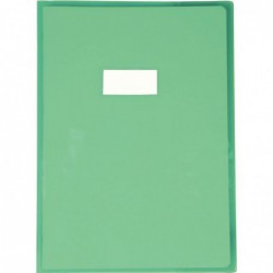 Protège-cahier cristalux sans rabats PVC 22/100ème 21 x 29,7 cm vert CALLIGRAPHE