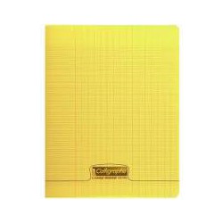 Cahier 32 pages seyès 90 g, couverture polypropylène jaune, format 17 x 22 cm  CALLIGRAPHE