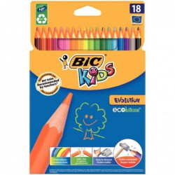 Étui de 18 crayons de couleurs BIC Kids Evolution