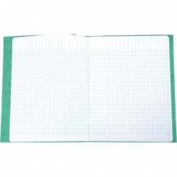 Protège-cahier en carte lustrée vert, format 18 x 22 cm