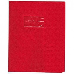 Protège-cahier PVC opaque sans rabat  18/100ème 17 x 22 cm rouge CALLIGRAPHE