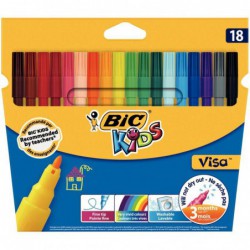Pochette de 18 feutres de coloriage BIC Kids Visa