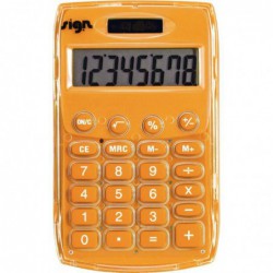 Calculatrice de poche orange