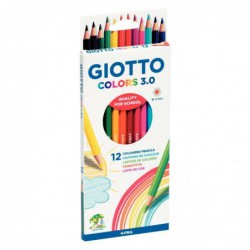 Étui de 12 crayons de couleurs GIOTTO Colors 3.0